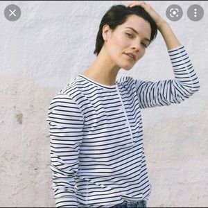 Tradlands Sawyer Striped Black and White Henley